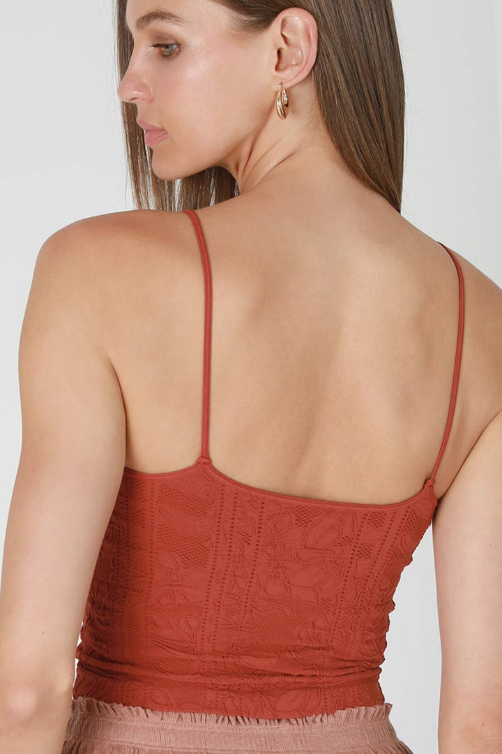 Double Lace Trim Cami – Soft Stretchy Layering Tank Top