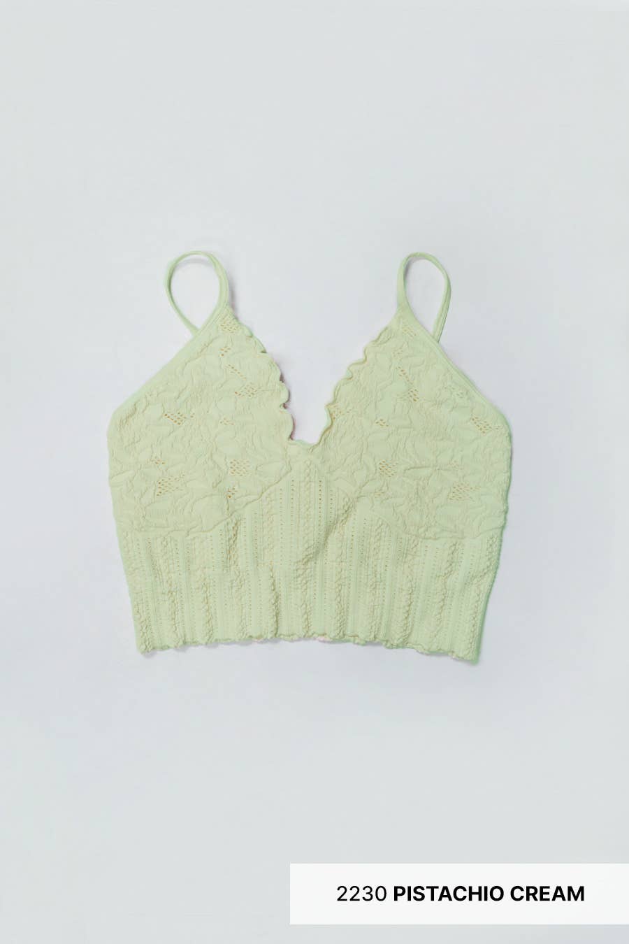 Seamless Lace Textured Bralette – Soft Stretchy One Size Fit