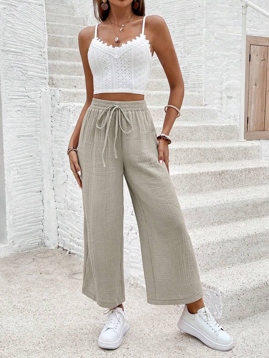 Riley | Cotton Wide Leg Pants