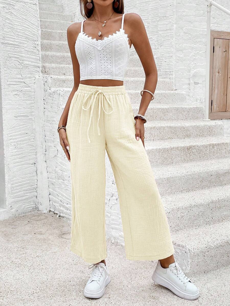 Riley | Cotton Wide Leg Pants