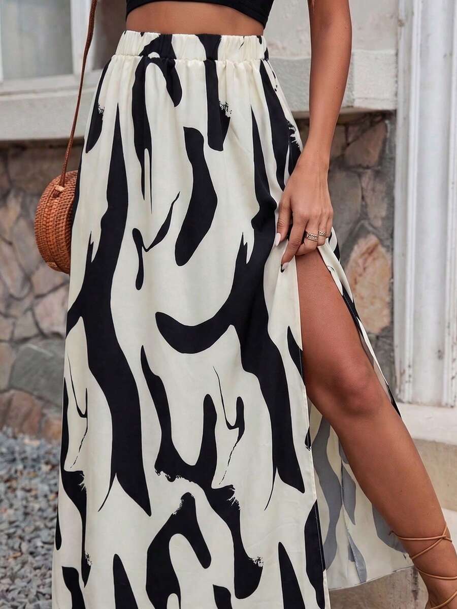 Blake | High Waist Split Maxi Skirt