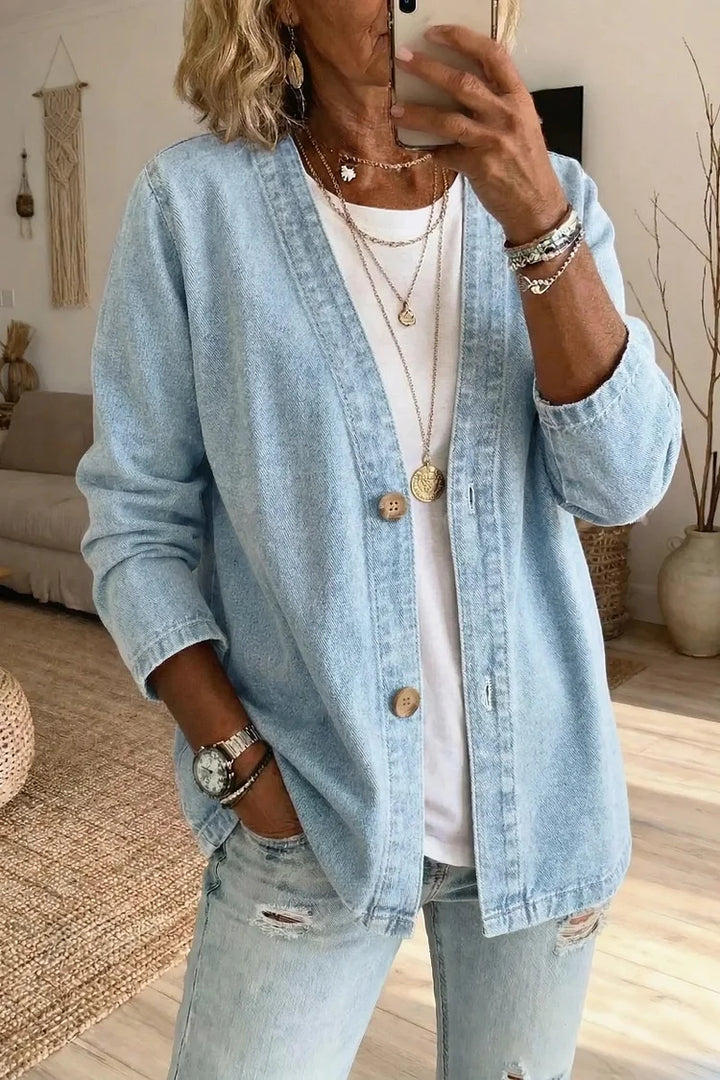 Casual denim vest voor dames