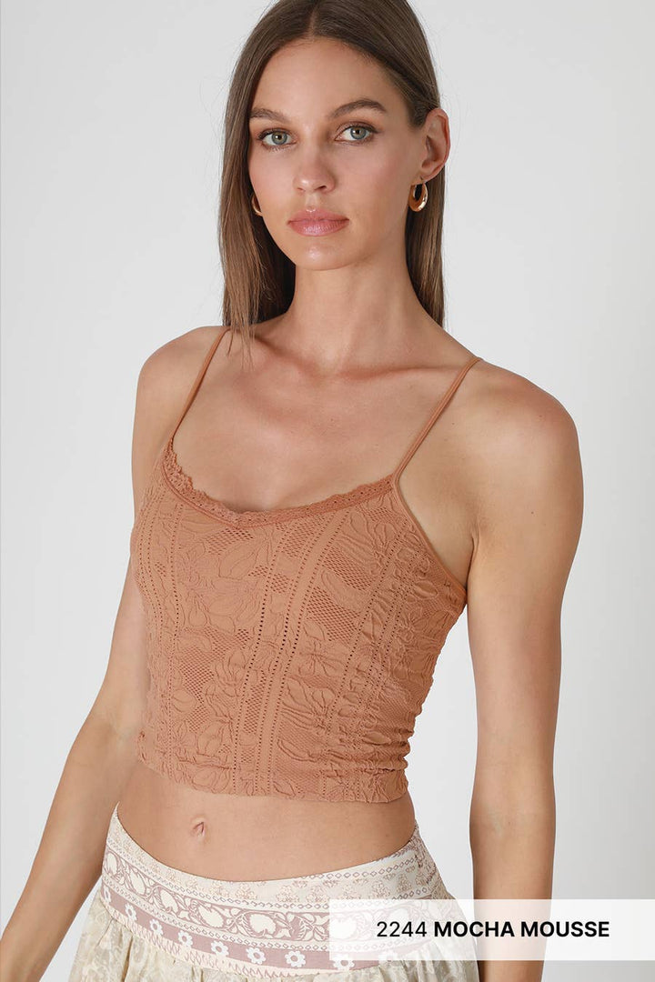 Double Lace Trim Cami – Soft Stretchy Layering Tank Top