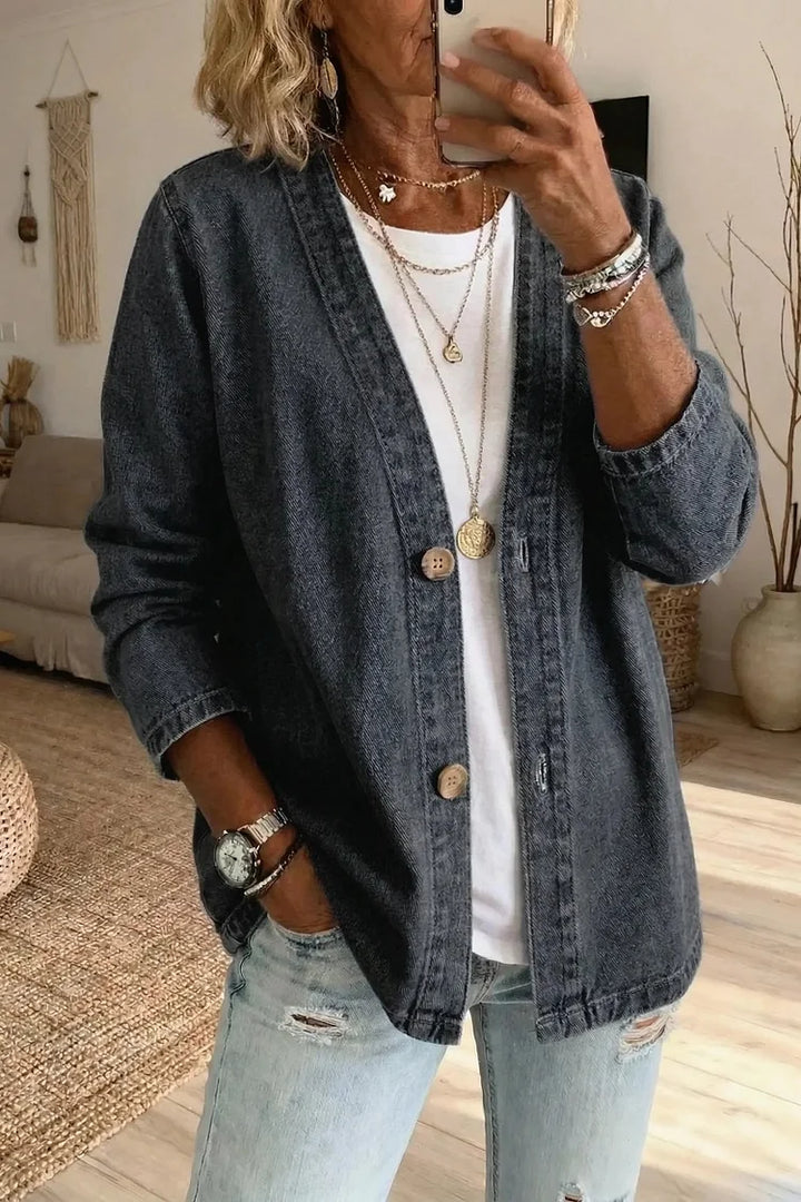 Casual denim vest voor dames