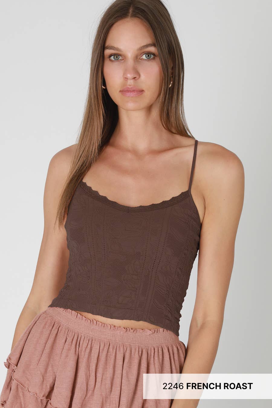 Double Lace Trim Cami – Soft Stretchy Layering Tank Top
