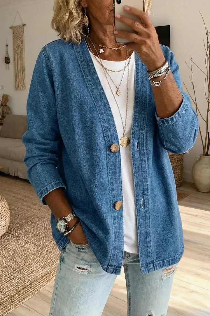 Casual denim vest voor dames