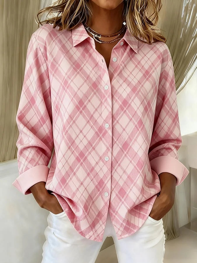 June | Diagonal Plaid Shirt