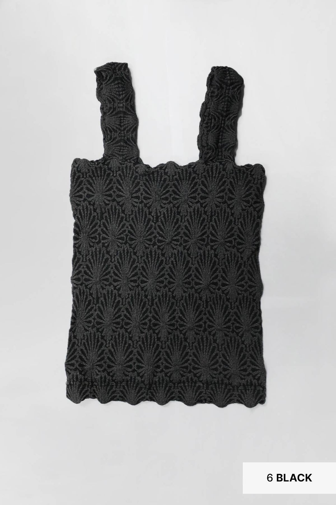 Lace Textured Square Tank Top | Fitted Stretch Seamless Camisole – Made in USA