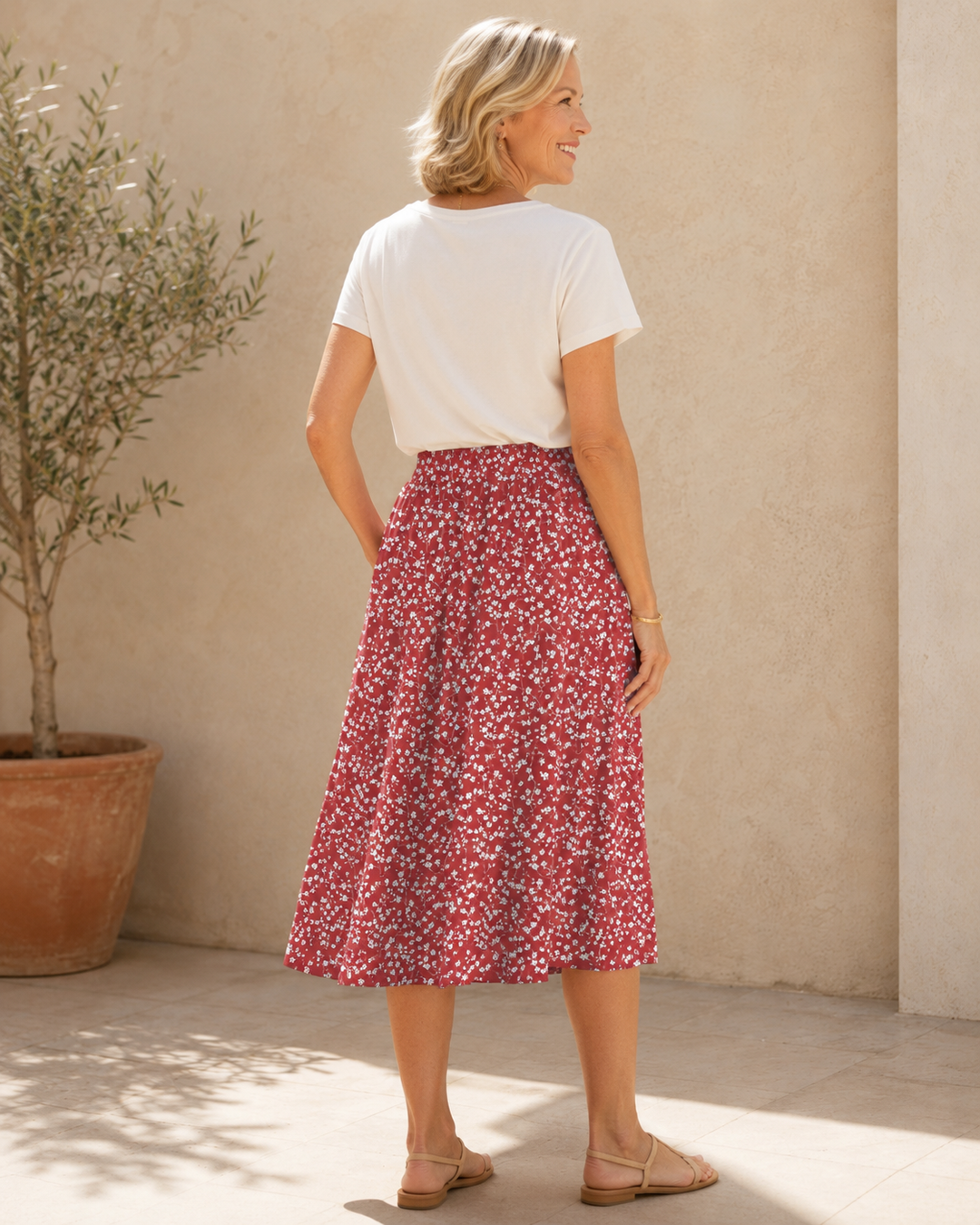 Harper | Floral Pleated Maxi Skirt