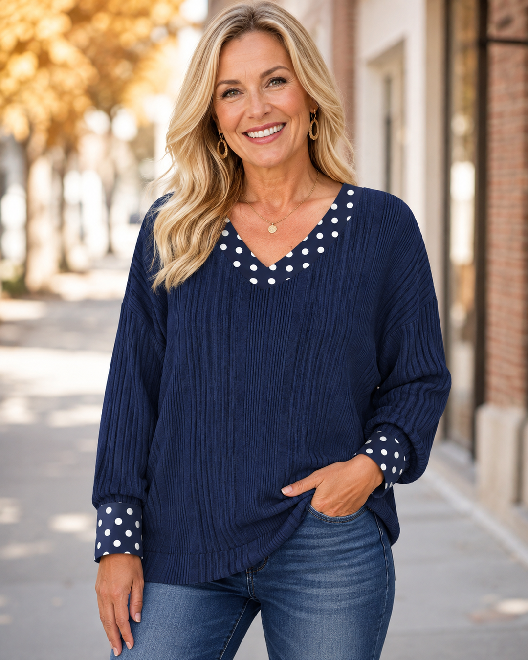 Kelsey | Polka Dot Bow Blouse