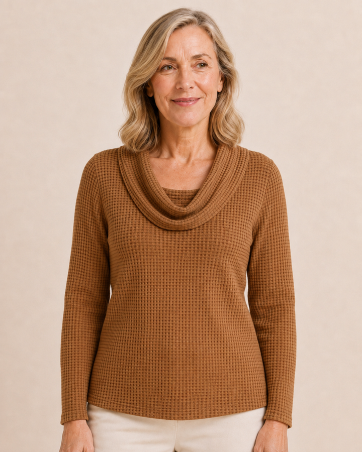 Dahlia | Textured Sweater with Collar