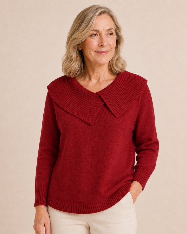 Odette | Ribbed Collar Sweater