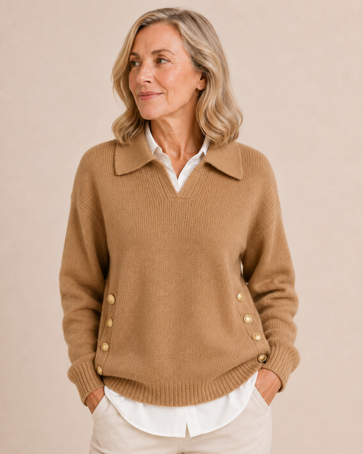 Lorayne | Button Detail Knit Sweater
