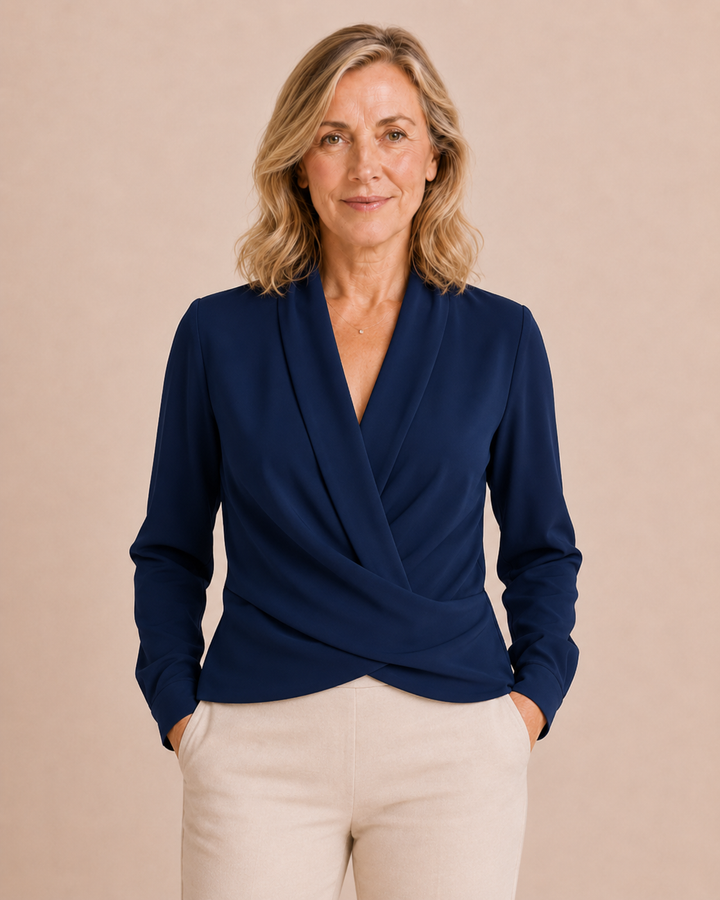 Scarlett | Satin Wrap Blouse