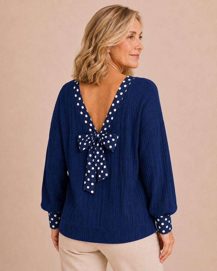 Kelsey | Polka Dot Bow Blouse
