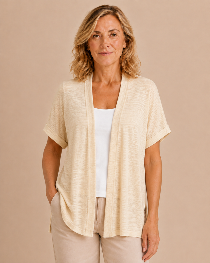 APPOLLINE™ - Stylish Flowy Short Sleeve Cardigan