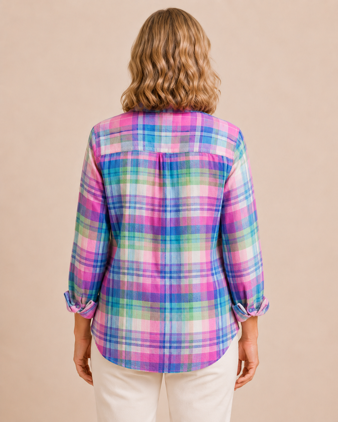 Maren | Rainbow Plaid Shirt