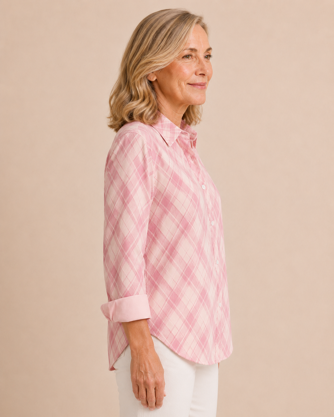 June | Diagonal Plaid Shirt