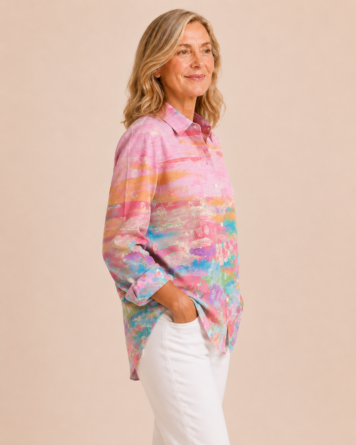 Hattie | Painted Print Shirt