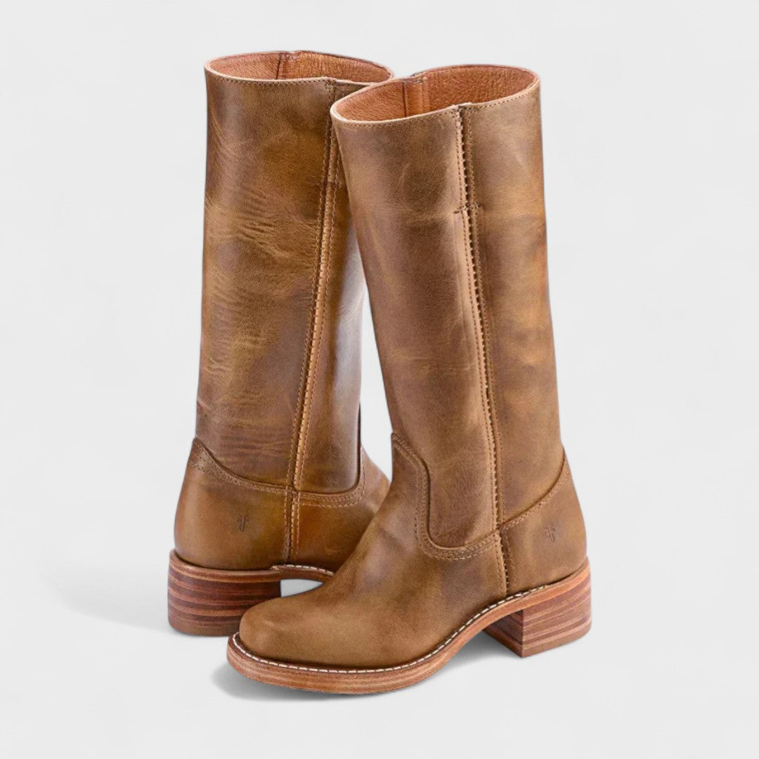 Aria | Women's Cushioned Slip-On Classic Cowboy Boots