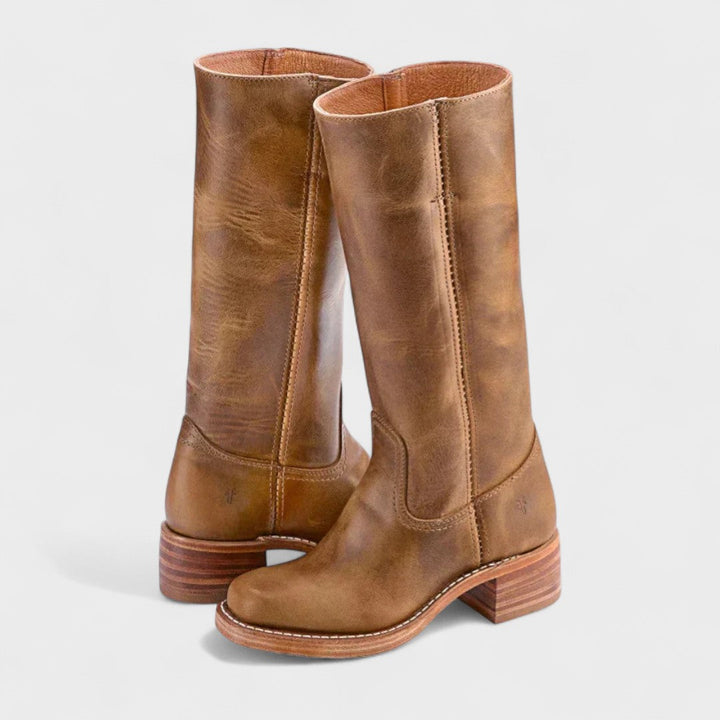 Aria | Women's Cushioned Slip-On Classic Cowboy Boots