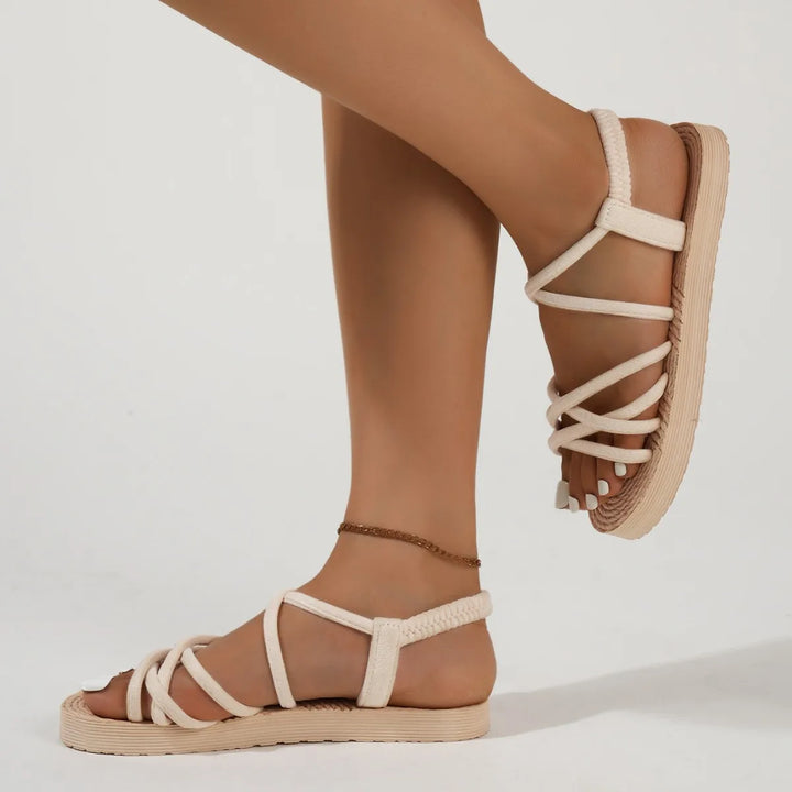 2026 Nieuwe Zomer Vrijetijdssandalen voor Dames Platte Schoenen Zachte EVA Zool Lichtgewicht Dames Dagelijkse Wandelsandalen Straatschoeisel