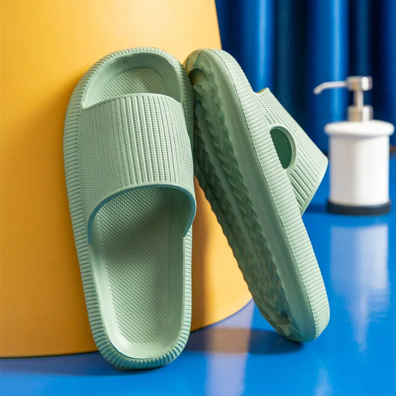 Slippers EVA Sandalen Slippers Eenvoudige Mannen Vrouwen Dragen Dikke Zolen Antislip Zomer Kwart Badkamer Douche Binnen Thuis Casual