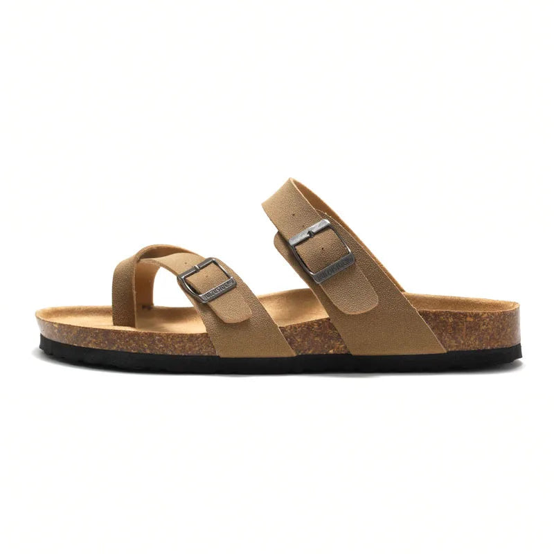 2025, zomer damesschoenen mode kurk pantoffels trendy paar strandschoenen casual comfortabele platte pantoffels zapatos homme