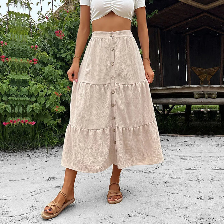 Quinn | Buttoned High Waist Skirt