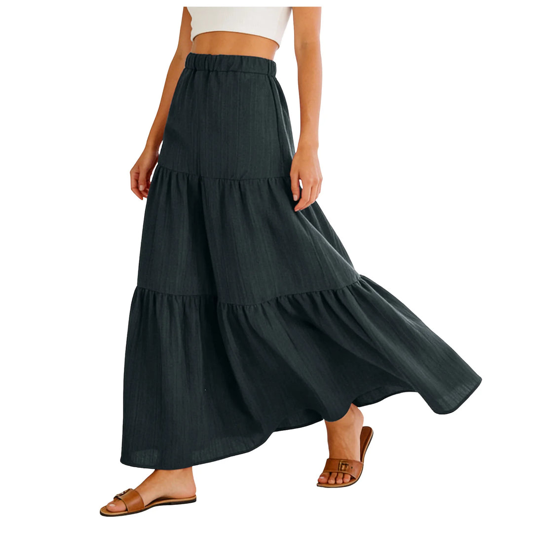 Hadley | Tiered Swing Maxi Skirt