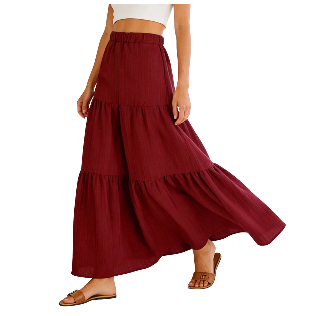Hadley | Tiered Swing Maxi Skirt