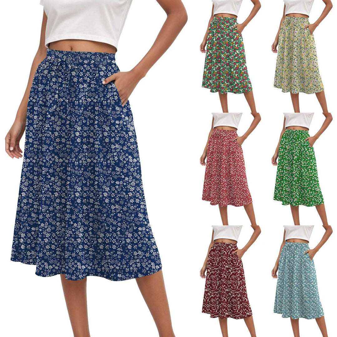 Harper | Floral Pleated Maxi Skirt