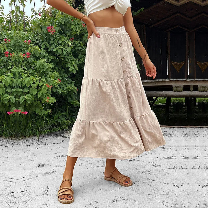 Quinn | Buttoned High Waist Skirt