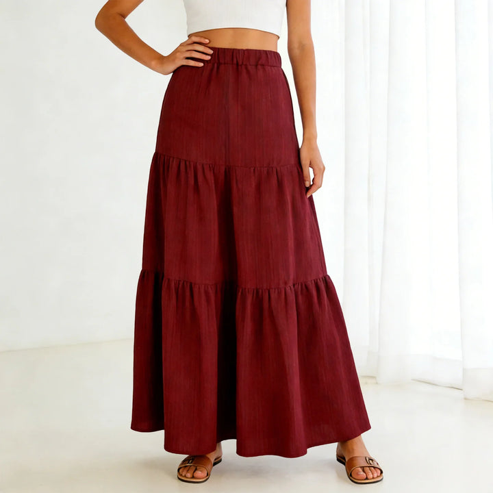 Hadley | Tiered Swing Maxi Skirt