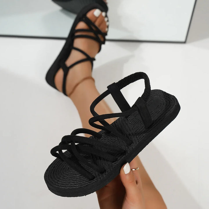 2026 Nieuwe Zomer Vrijetijdssandalen voor Dames Platte Schoenen Zachte EVA Zool Lichtgewicht Dames Dagelijkse Wandelsandalen Straatschoeisel