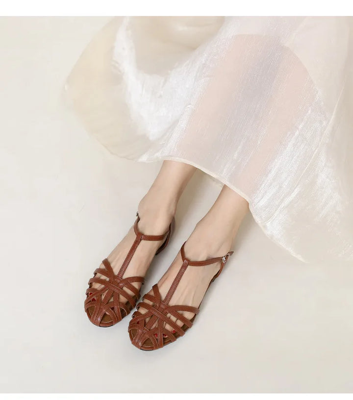 ZAROY Zomer Cross Strap Platte Sandalen Vrouwen Ronde Neus Enkel Gesp Holle Casual Romeinse Sandalia Zapatos De Mujer Mohamed