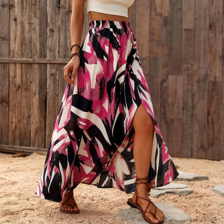 Paige | Bohemian Split Midi Skirt
