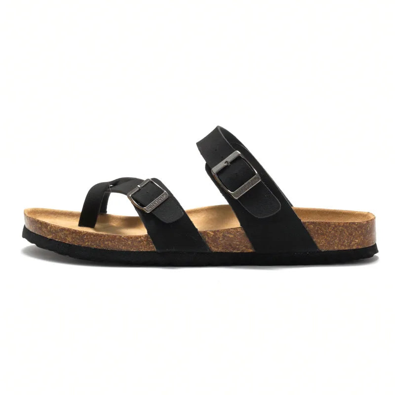 2025, zomer damesschoenen mode kurk pantoffels trendy paar strandschoenen casual comfortabele platte pantoffels zapatos homme