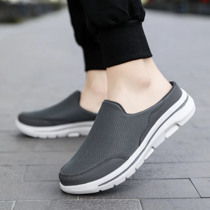 2024 Mannen Slippers Zomer Ademend Thuis Indoor Slippers Mannen Dikke Bodem Slides Mode Paar Wandelschoenen Chanclas Hombre