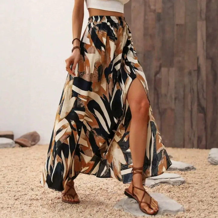 Paige | Bohemian Split Midi Skirt