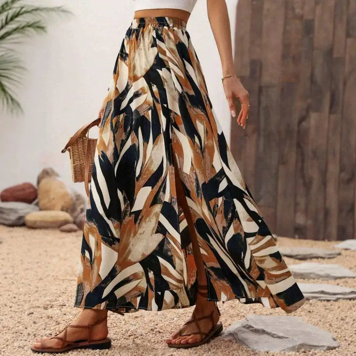 Paige | Bohemian Split Midi Skirt