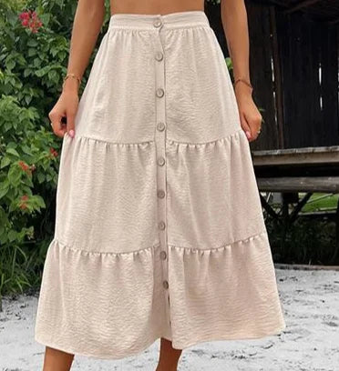 Quinn | Buttoned High Waist Skirt