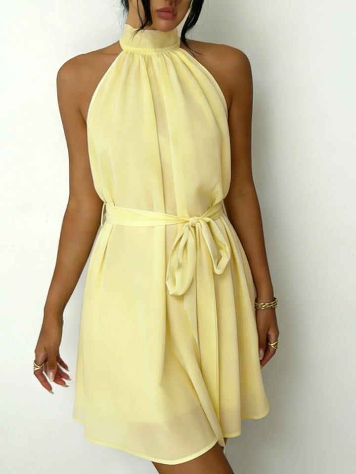 Piper | Chiffon Bow Halter Dress