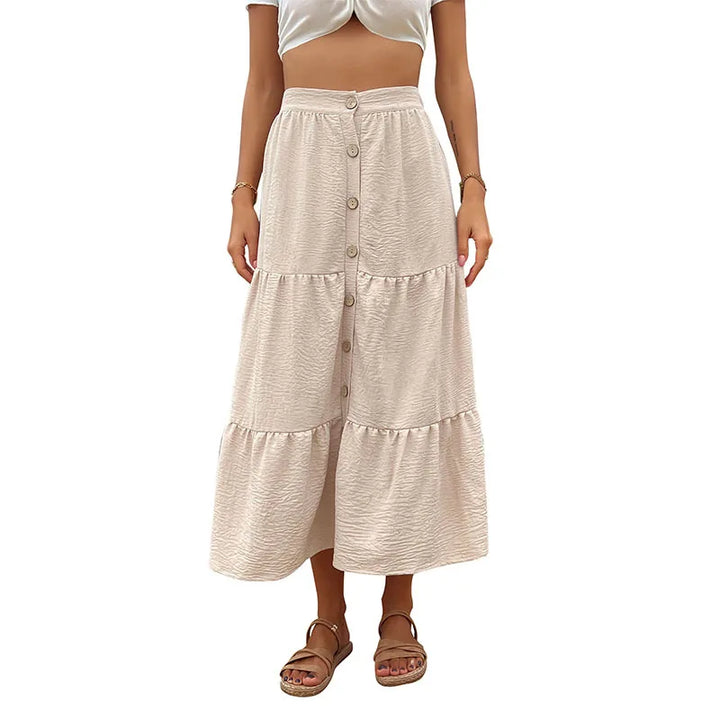 Quinn | Buttoned High Waist Skirt