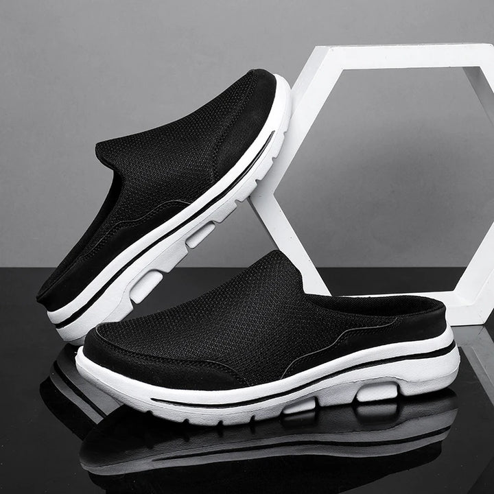 2024 Mannen Slippers Zomer Ademend Thuis Indoor Slippers Mannen Dikke Bodem Slides Mode Paar Wandelschoenen Chanclas Hombre