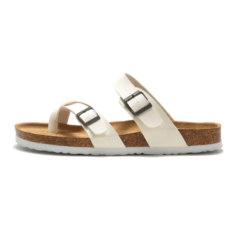 2025, zomer damesschoenen mode kurk pantoffels trendy paar strandschoenen casual comfortabele platte pantoffels zapatos homme