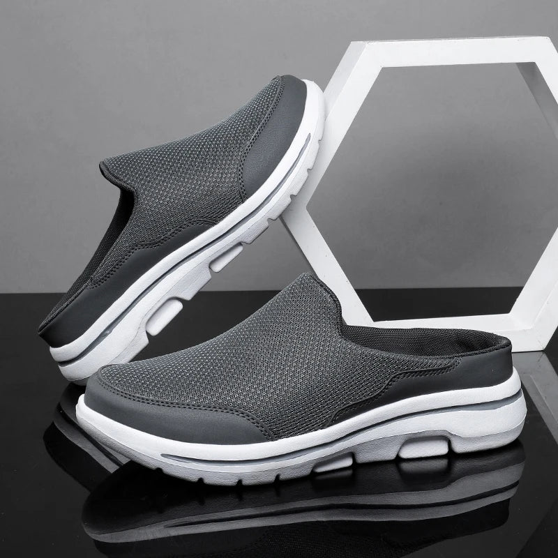 2024 Mannen Slippers Zomer Ademend Thuis Indoor Slippers Mannen Dikke Bodem Slides Mode Paar Wandelschoenen Chanclas Hombre