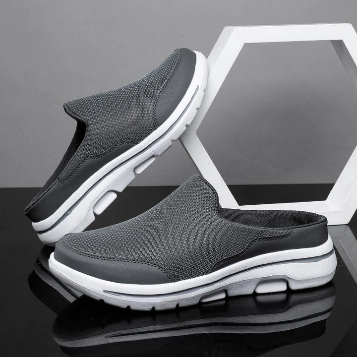 2024 Mannen Slippers Zomer Ademend Thuis Indoor Slippers Mannen Dikke Bodem Slides Mode Paar Wandelschoenen Chanclas Hombre