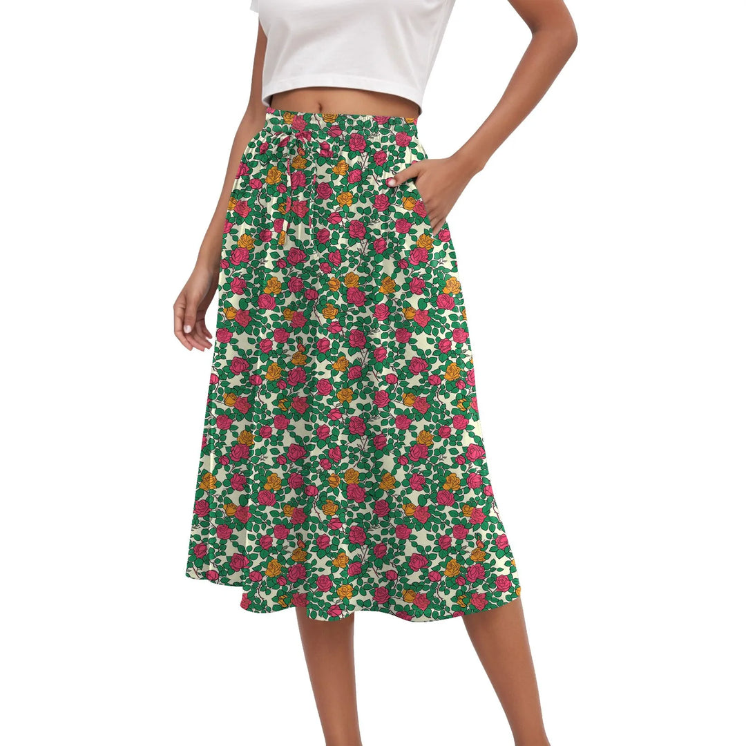 Harper | Floral Pleated Maxi Skirt