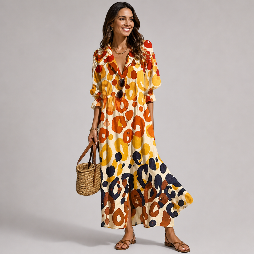 Women's Flattering Floral Tummy Control Maxi Dress